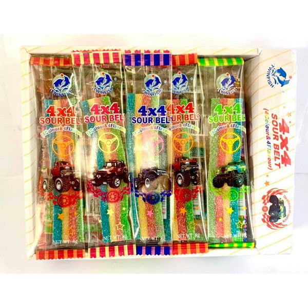 SOUR RIBBON RAINBOW FRUIT TIES CANDY 40PCS