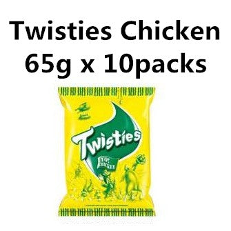 Twisties Snack Crackers 65g x 10packs Chicken