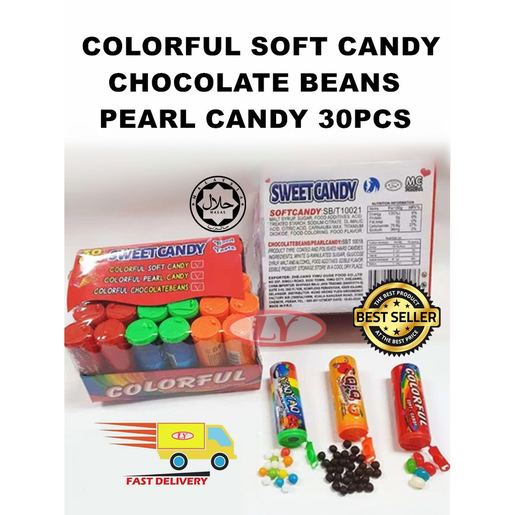 COLORFUL SOFT CANDY / CHOCOLATE BEANS / PEARL CANDY 30PCS