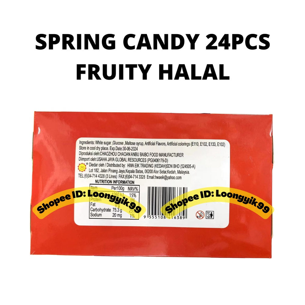 SPRING CANDY 24PCS FRUITY HALAL