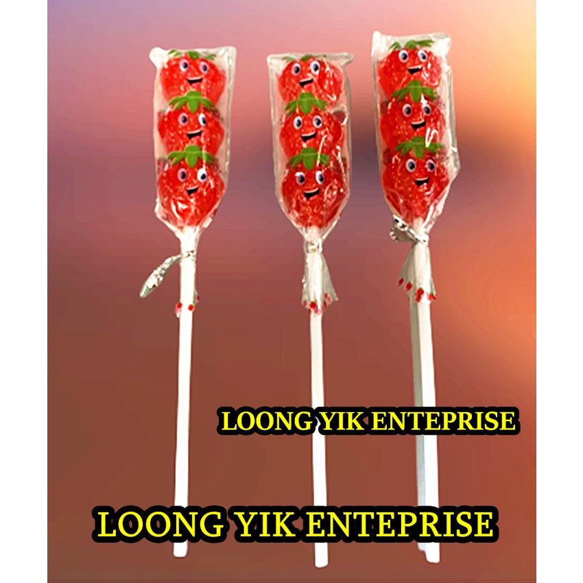 GIRAFFE/ELEPHANT/STRAWBERRY FRUITY LOLLIPOP 30PCS VIRAL HALAL