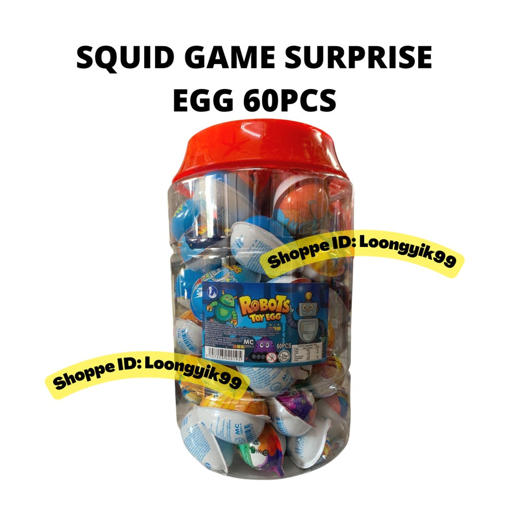 SQUID GAME SURPRISE EGG 60PCS ROBOTS CHOCOLATE CANDY HALAL