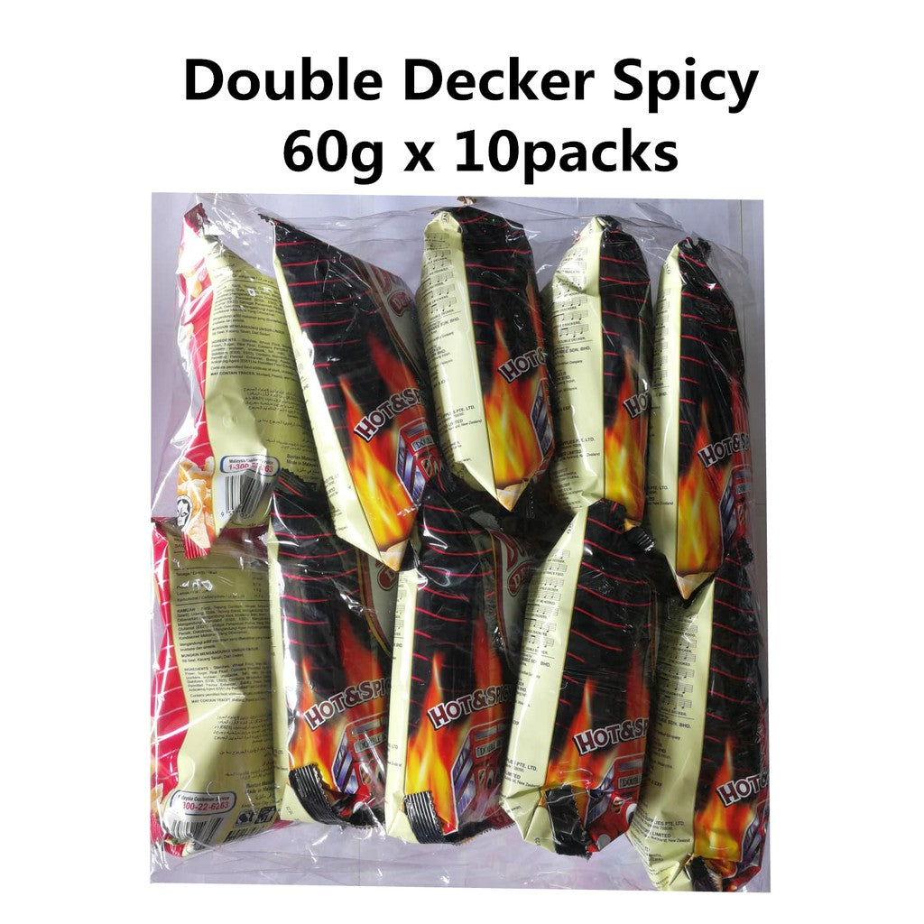 Double Decker Snack Keropok 60g x 10packs Prawn Chicken Cheese Spicy