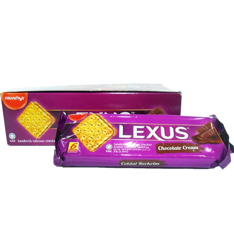 LEXUS BISCUIT PEANUT / CHOCOLATE 57G X 12PCS