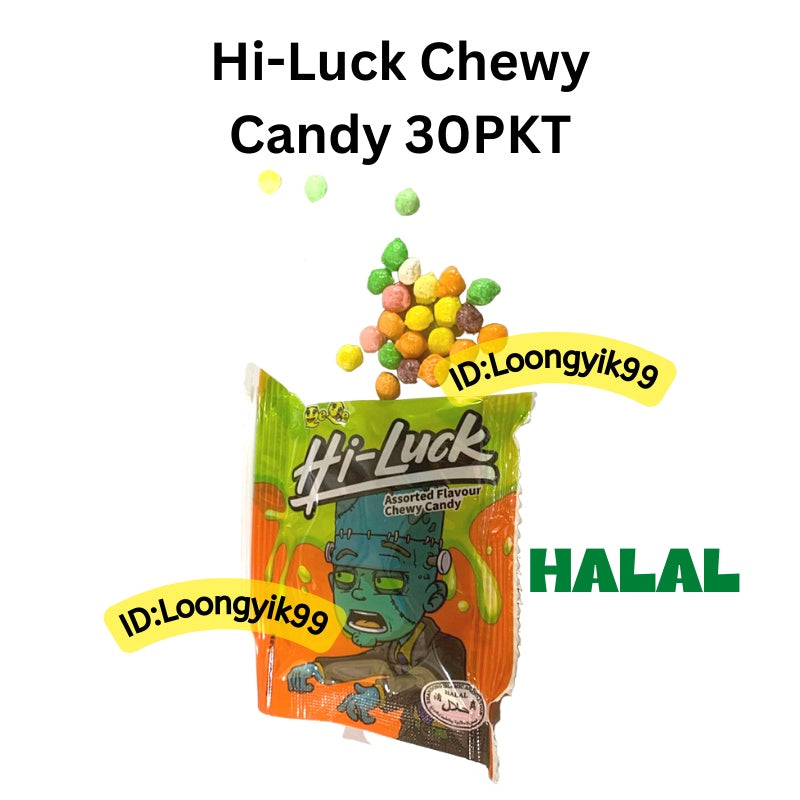 Hi-Luck Chewy Candy Fruity Flavor 30Pkt Qeqe Brand Viral