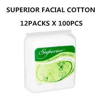 SUPERIOR FACIAL COTTON KAPAS MUKA 12PACKS X 100PCS GOOD QUALITY