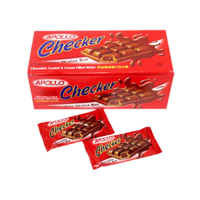 APOLLO CHECKER CHOCOLATE BAR 24'S