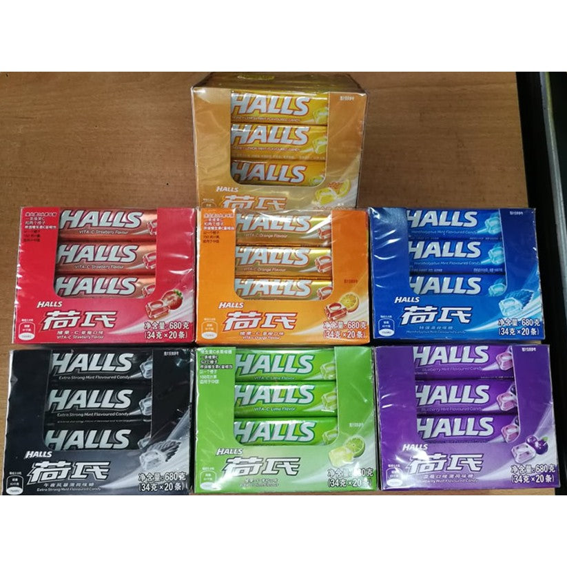 HALLS CANDY STICK (7 FLAVOUR TO CHOOSE) 34G X 20STICKS