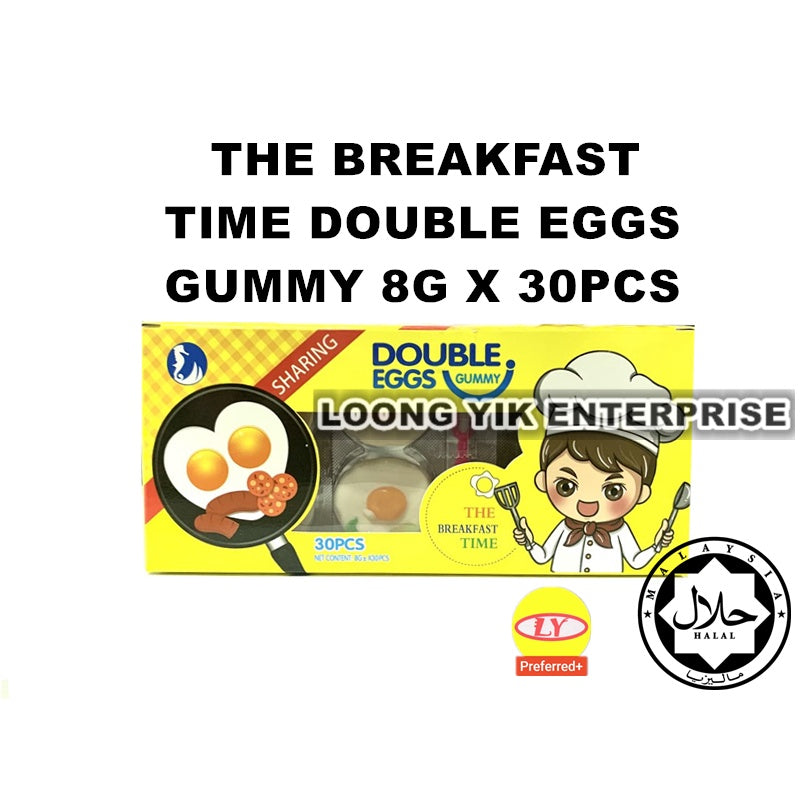 THE BREAKFAST TIME DOUBLE EGGS GUMMY 8G X 30PCS