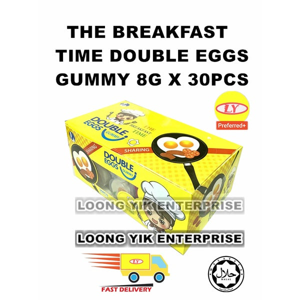 THE BREAKFAST TIME DOUBLE EGGS GUMMY 8G X 30PCS