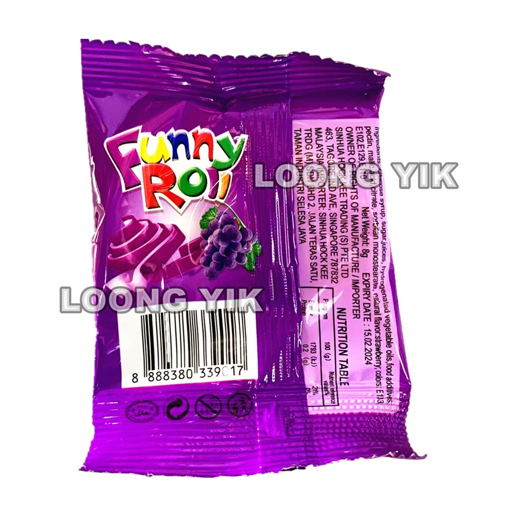 FUNNY FRUITY  ROLL FRUITY CHEW CANDY 40PCS (32CM LONG CANDY)