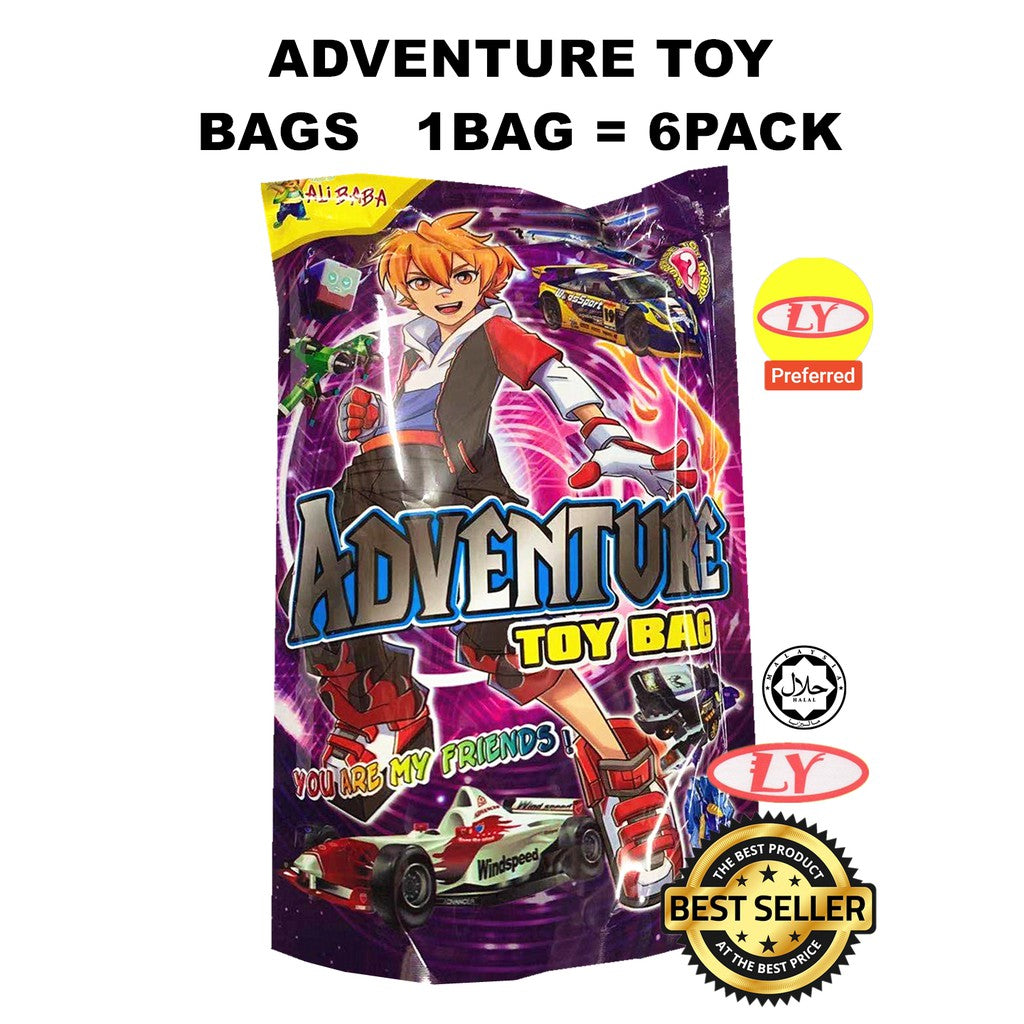 ADVENTURE TOY BAGS 1BAG = 6PACK ( SURPRISE BAG MAINAN )