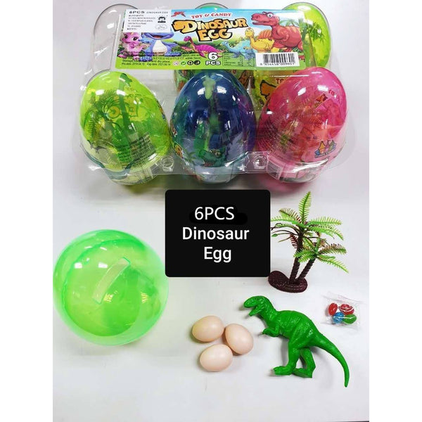 DINOSAUR EGG TOY & CANDY PARTY DOORGIFT 6PCS