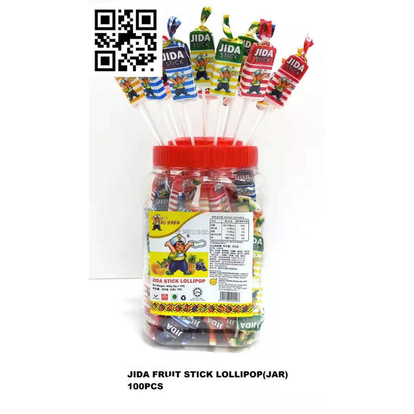 JIDA STICK LOLLIPOP FRUITY GOOD TASTE 100PCS