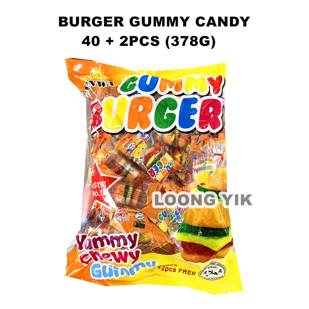 BURGER/ASSORTED GUMMY CANDY 40PCS