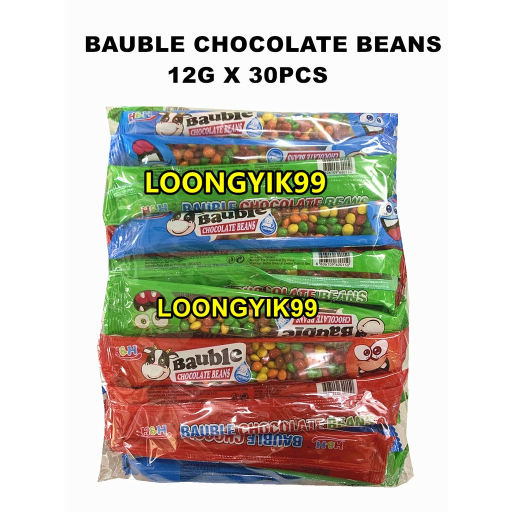 BAUBLE CHOCOLATE BEANS 12G X 30PCS