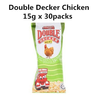 Double Decker Snack Keropok 15g x 30packs Prawn Chicken Cheese