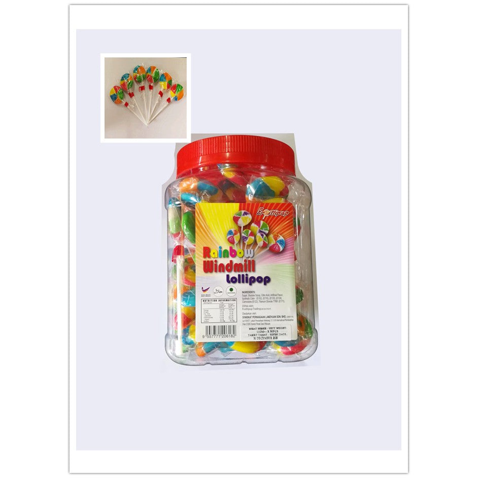 LOLLIPOP WINDMILL STAR SPINNY COLOURFUL 50PCS