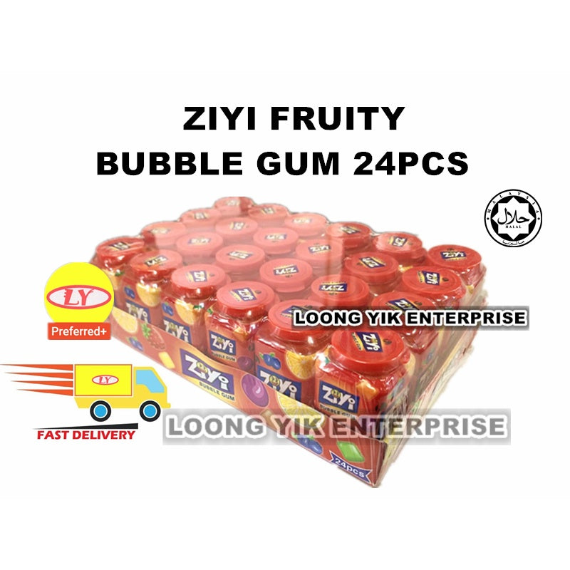 ZIYI FRUITY BUBBLE GUM 24PCS