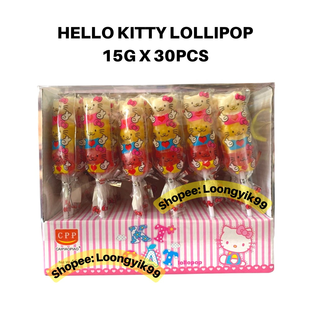 HELLO KITTY LOLLIPOP / DODU FISH 15G X 30PCS FRUITY FLAVOR HALAL