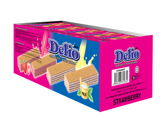 Delio Flavoured Cream Wafer 16G X 24PCS (Box)