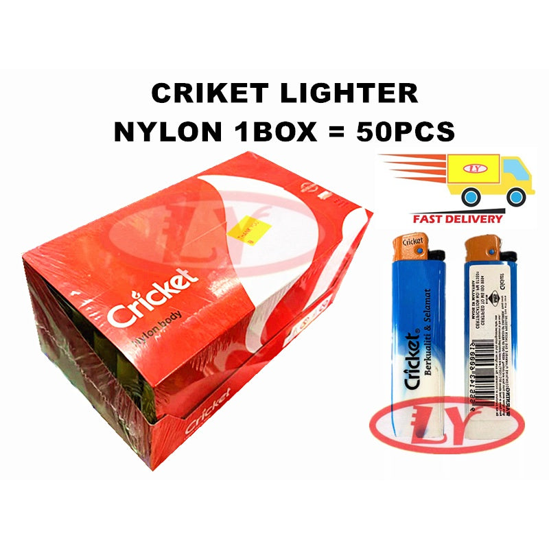 CRIKET LIGHTER NYLON 1BOX = 50PCS