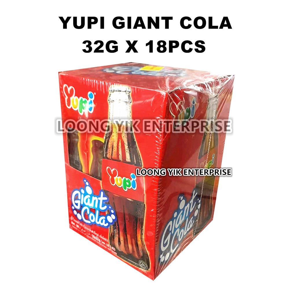 YUPI BIG BURGER COLA FLAVOR / GIANT COLA 32G X 18PCS CANDY HALAL