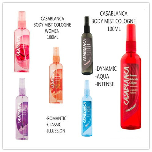 CASABLANCA BODY MIST COLOGNE 100ML X 6PCS