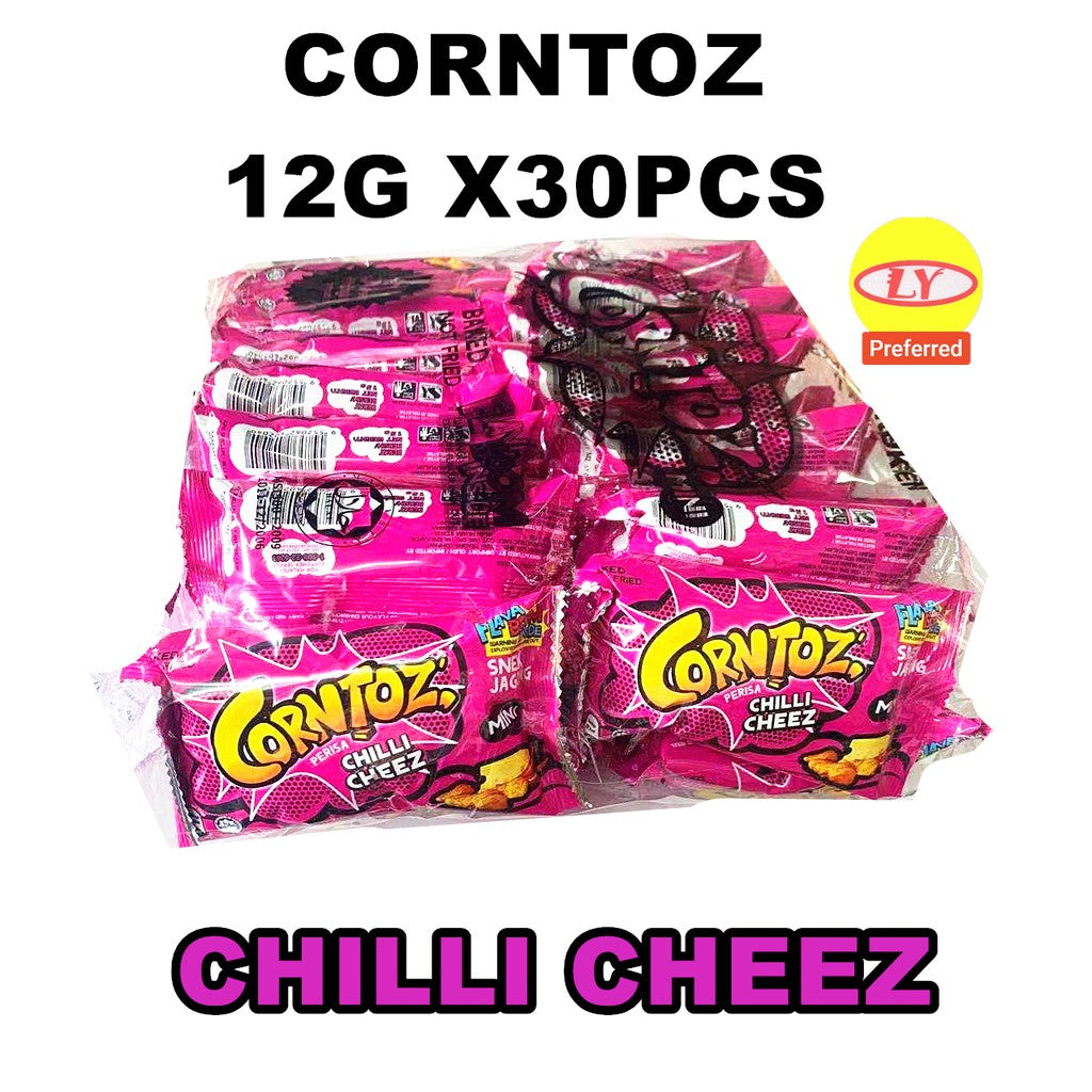 CORNTOZ KECIL 12G X 30PCS / BBQ / HOT & SPICY / CHILI CHEEZ