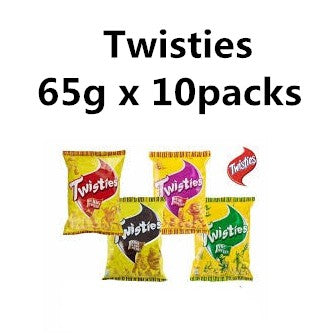 Twisties Snack Crackers 65g x 10packs Chicken