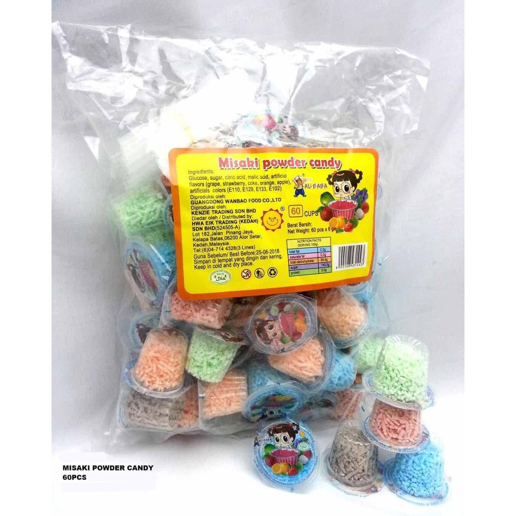 MISAKI POWDER FRUIT CANDY 60PCS FRUITY / CHOCOLATE