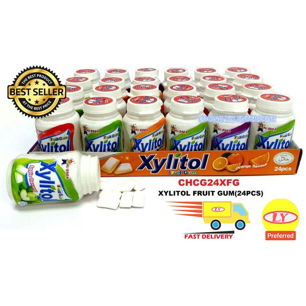 FRUIT CHEWING GUM 24PCS  *NOT XYLITOL