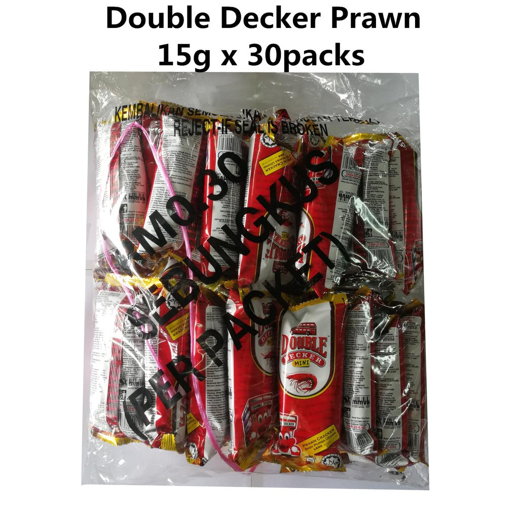 Double Decker Snack Prawn Keropok 15g x 30packs