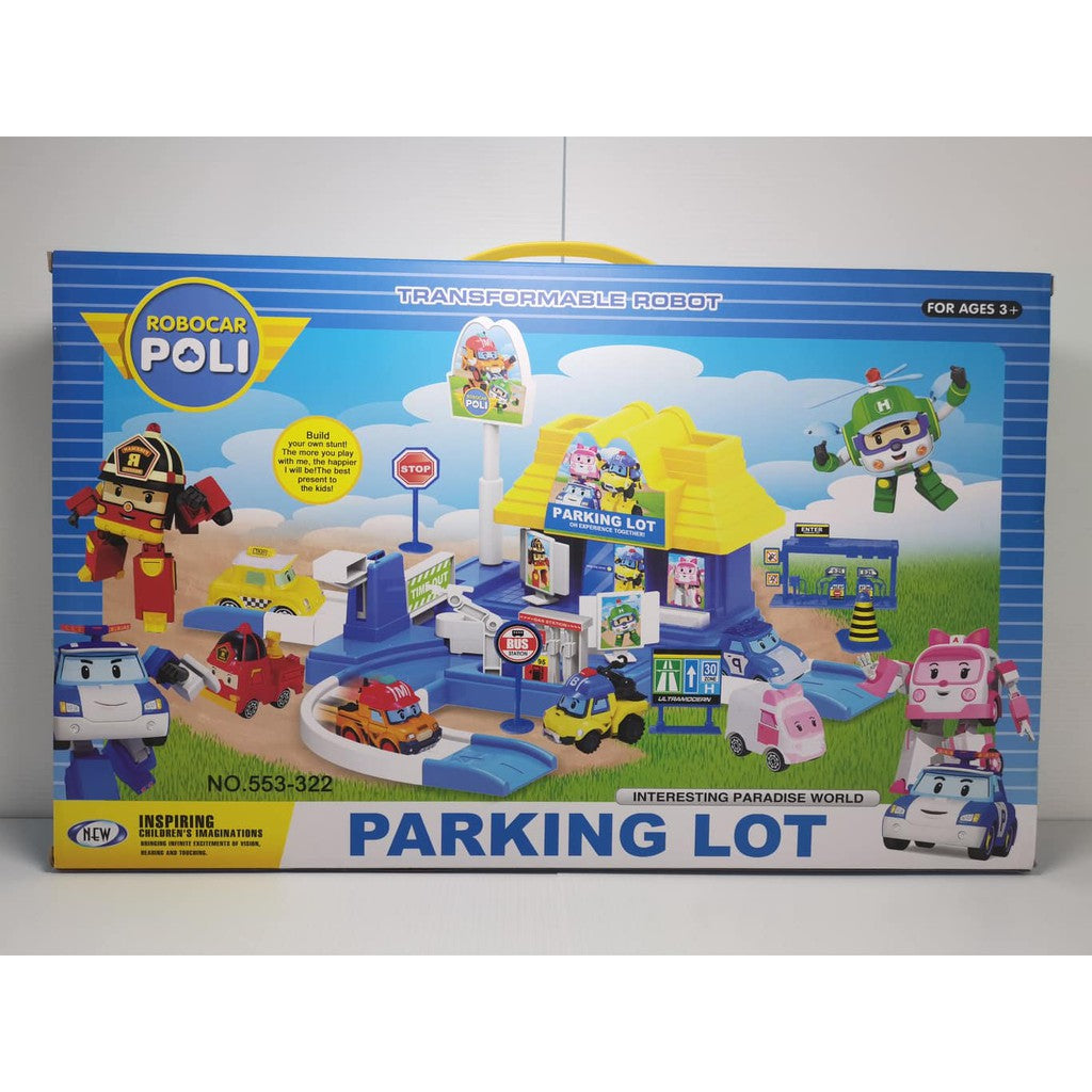 Robocar Poli Parking Lot Set (4 cars)