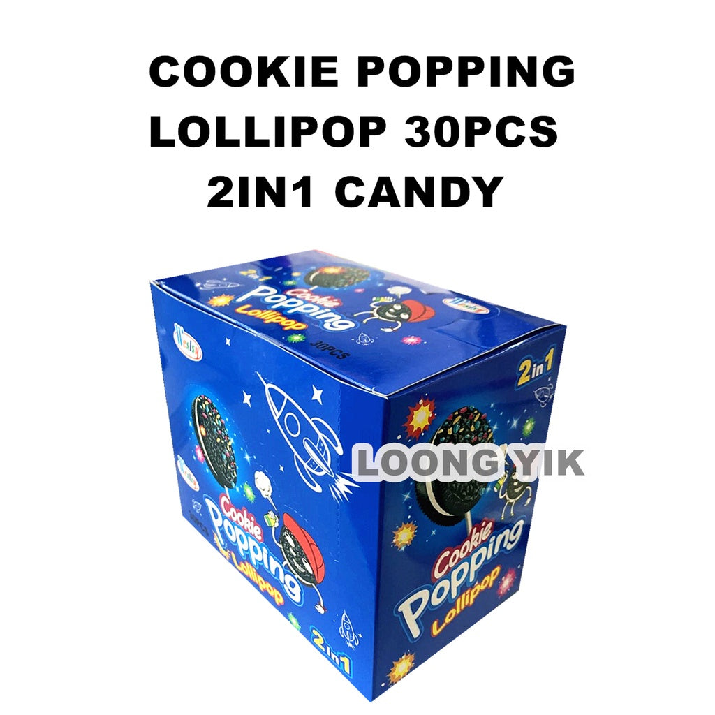 COOKIE POPPING LOLLIPOP 30PCS 2IN1 CANDY