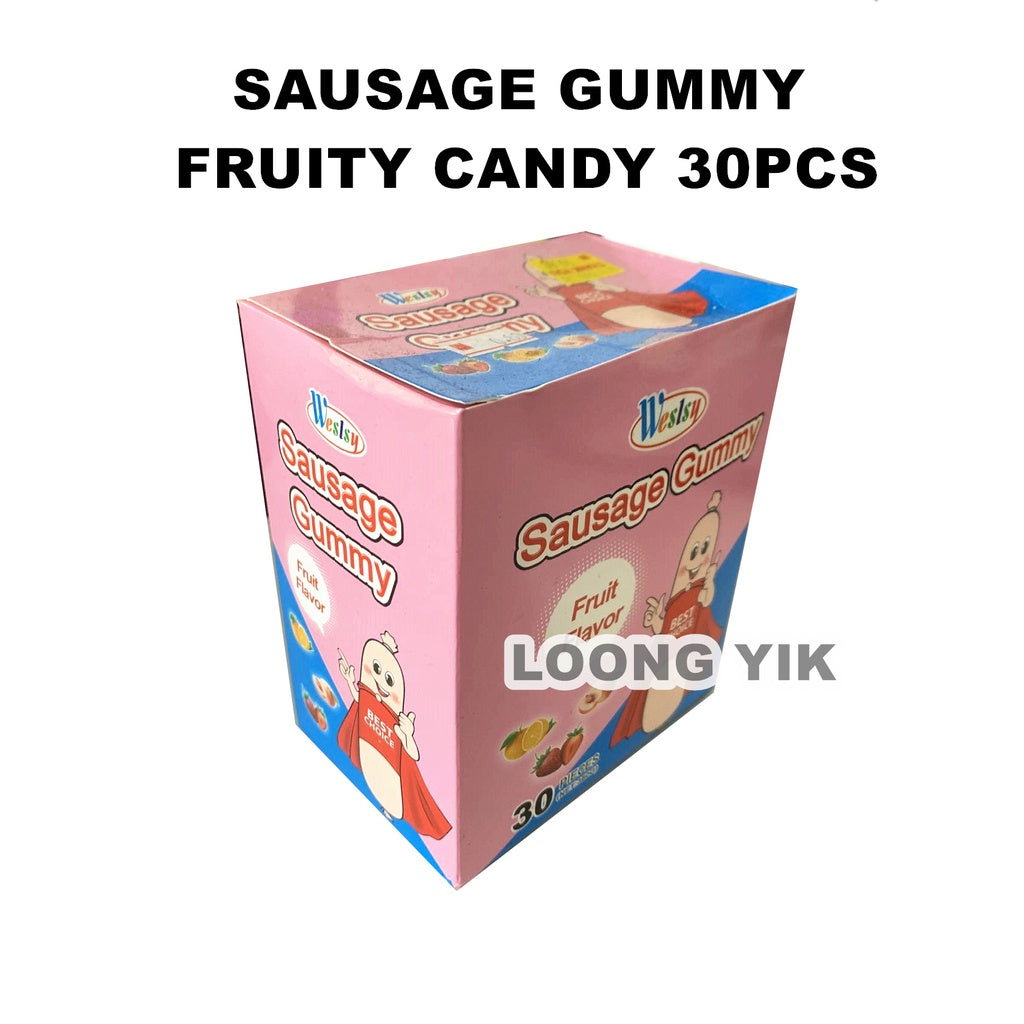 SAUSAGE GUMMY FRUITY CANDY 30PCS