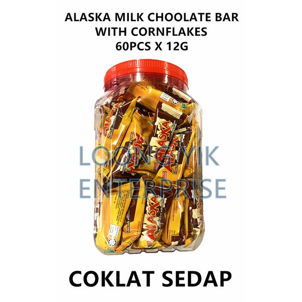 ALASKA MILK CHOOLATE BAR WITH CORNFLAKES 60PCS X 12G