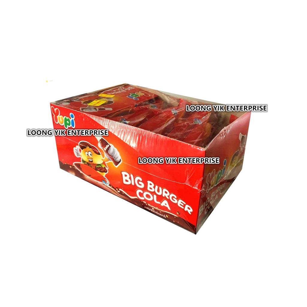 YUPI BIG BURGER COLA FLAVOR / GIANT COLA 32G X 18PCS CANDY HALAL