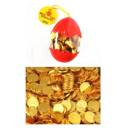 GOLD COIN CHOCOLATE EGG SHAPE COIN 100PCS