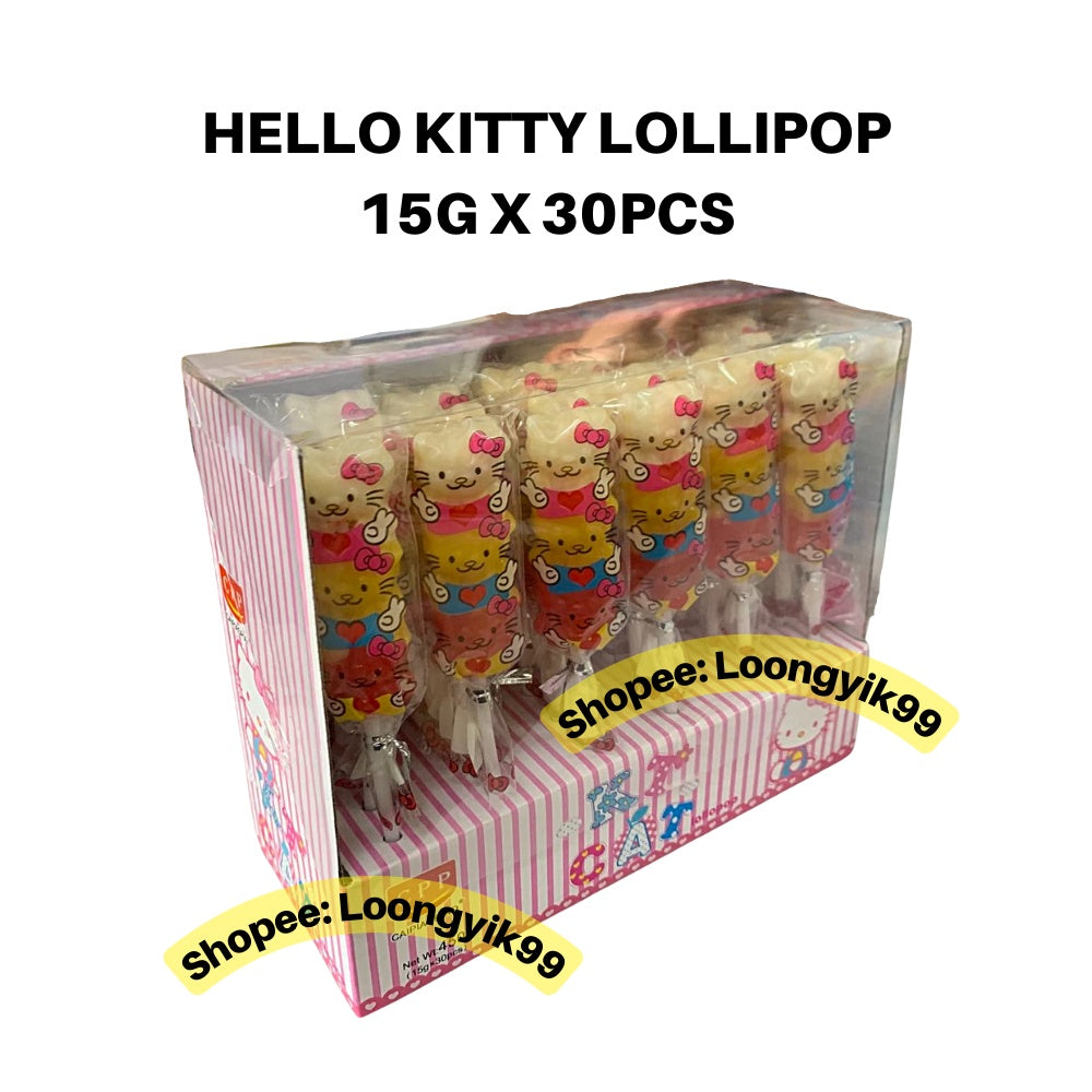 HELLO KITTY LOLLIPOP / DODU FISH 15G X 30PCS FRUITY FLAVOR HALAL