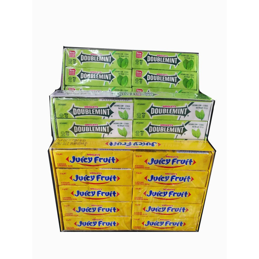 WRIGLEY'S CHEWING GUM 5 STICKS X 20PCS