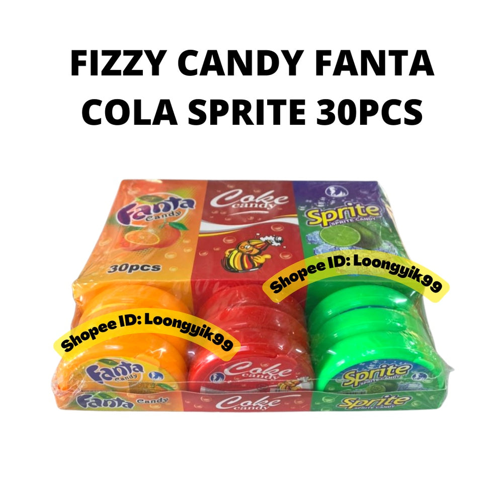 FIZZY CANDY FANTA COLA SPRITE 30PCS