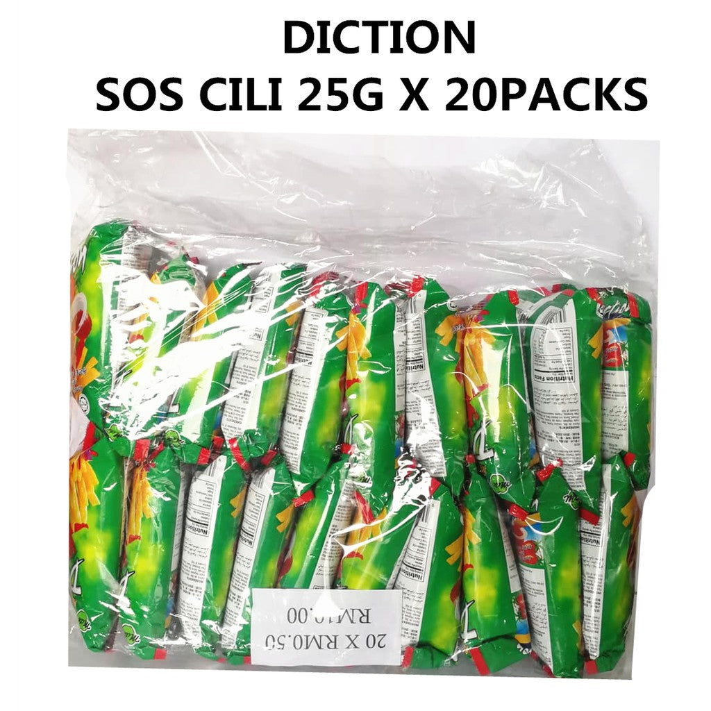 DICTION KEROPOK UBI DENGAN SOS CILI 25G X 20PACKS