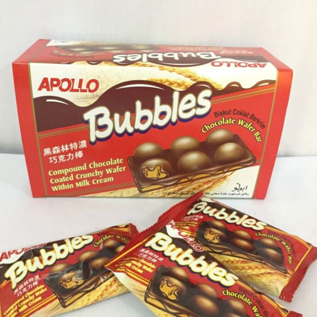 Apollo Bubbles Chocolate Wafer 32g X 24 Packs HALAL (LOCAL READY STOCKS)