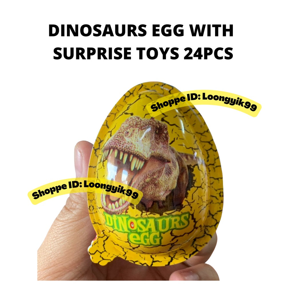 DINOSAURS EGG / GRAFFITI CAR WITH SURPRISE TOYS 24PCS CHOCOLATE AND TOYS INSIDE