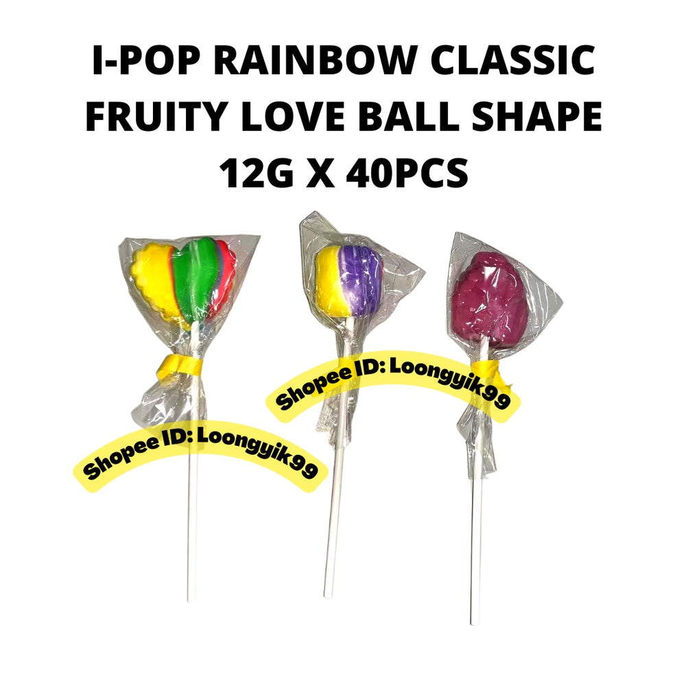 I-POP RAINBOW CLASSIC FRUITY LOVE BALL SHAPE 12G X 40PCS