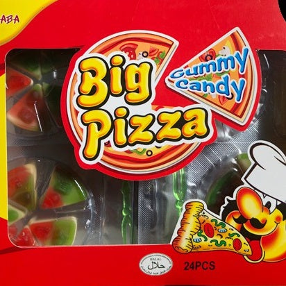 BIG PIZZA YUMMY GUMMY CANDY 24PCS