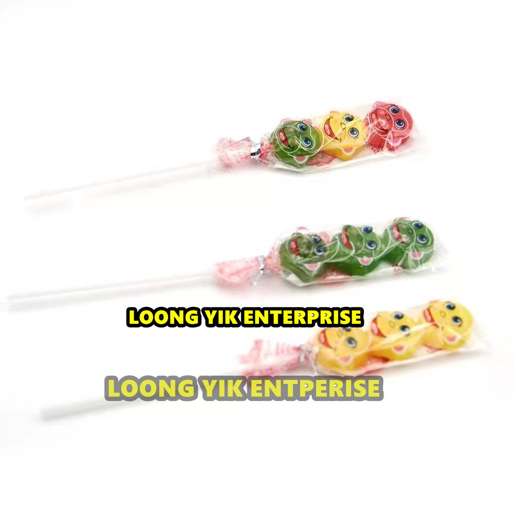 MONKEY / CROCODILE LOLLIPOP 30PCS FRUITY CANDY HALAL