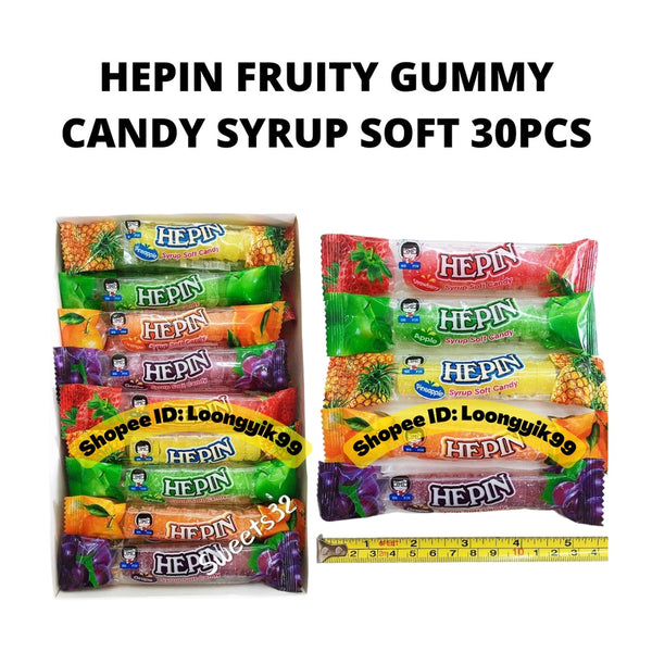 HEPIN FRUITY GUMMY CANDY SYRUP SOFT 30PCS