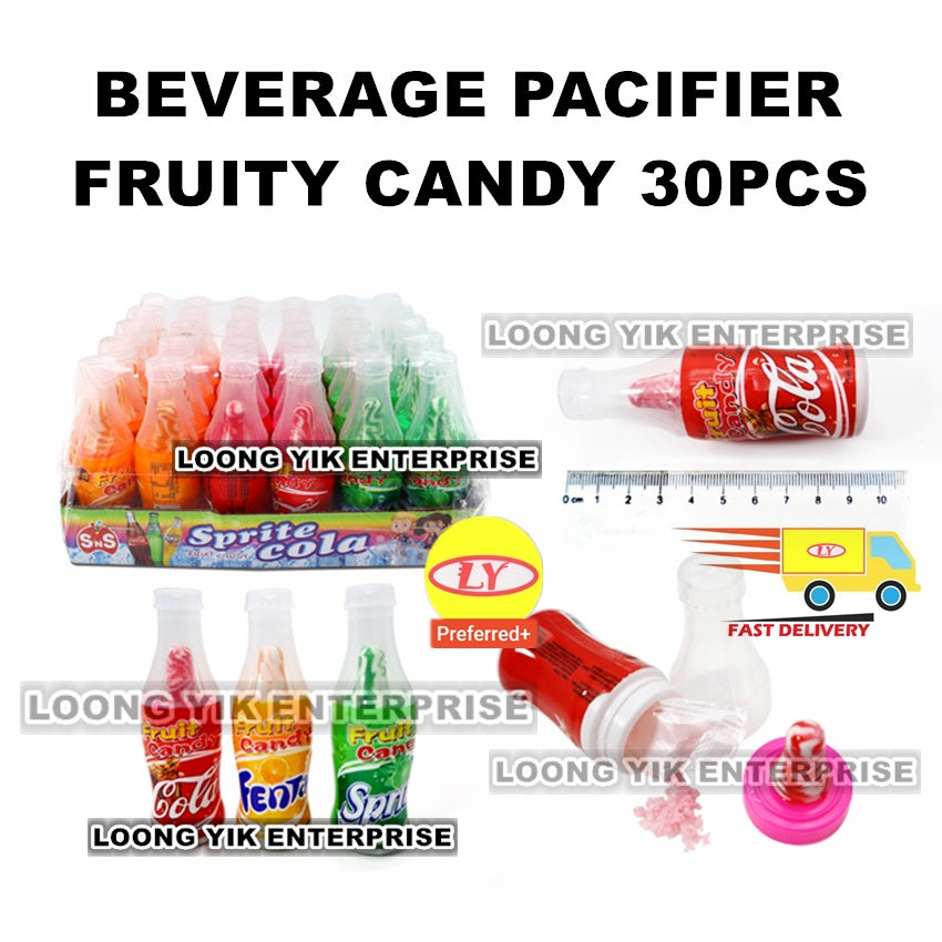 BEVERAGE PACIFIER FRUITY CANDY 30PCS